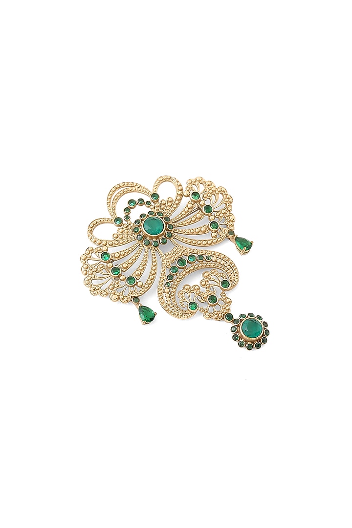 Gold Brass Brooch by Cosa Nostraa at Pernia's Pop Up Shop