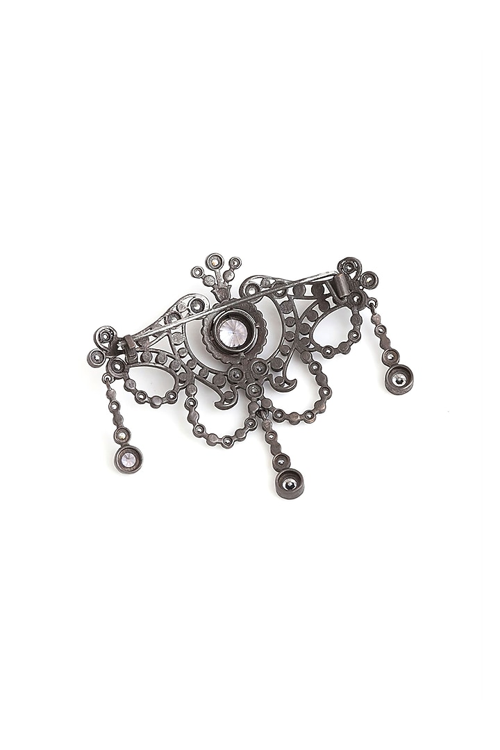 Grey Brass Brooch by Cosa Nostraa at Pernia's Pop Up Shop
