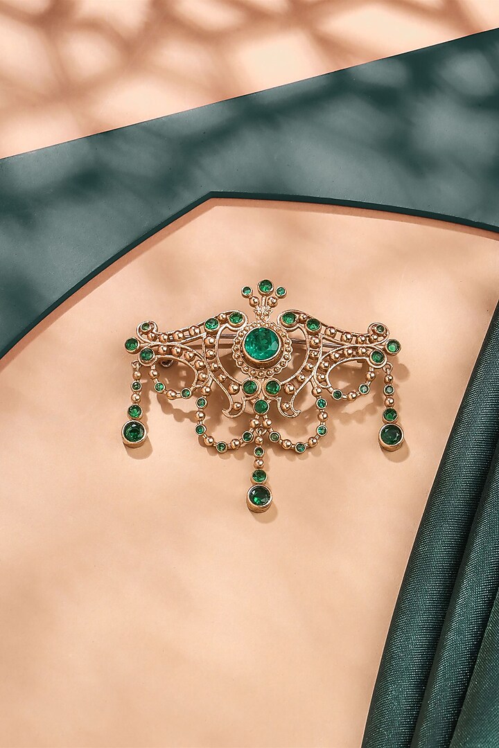 Gold Brass Brooch by Cosa Nostraa at Pernia's Pop Up Shop