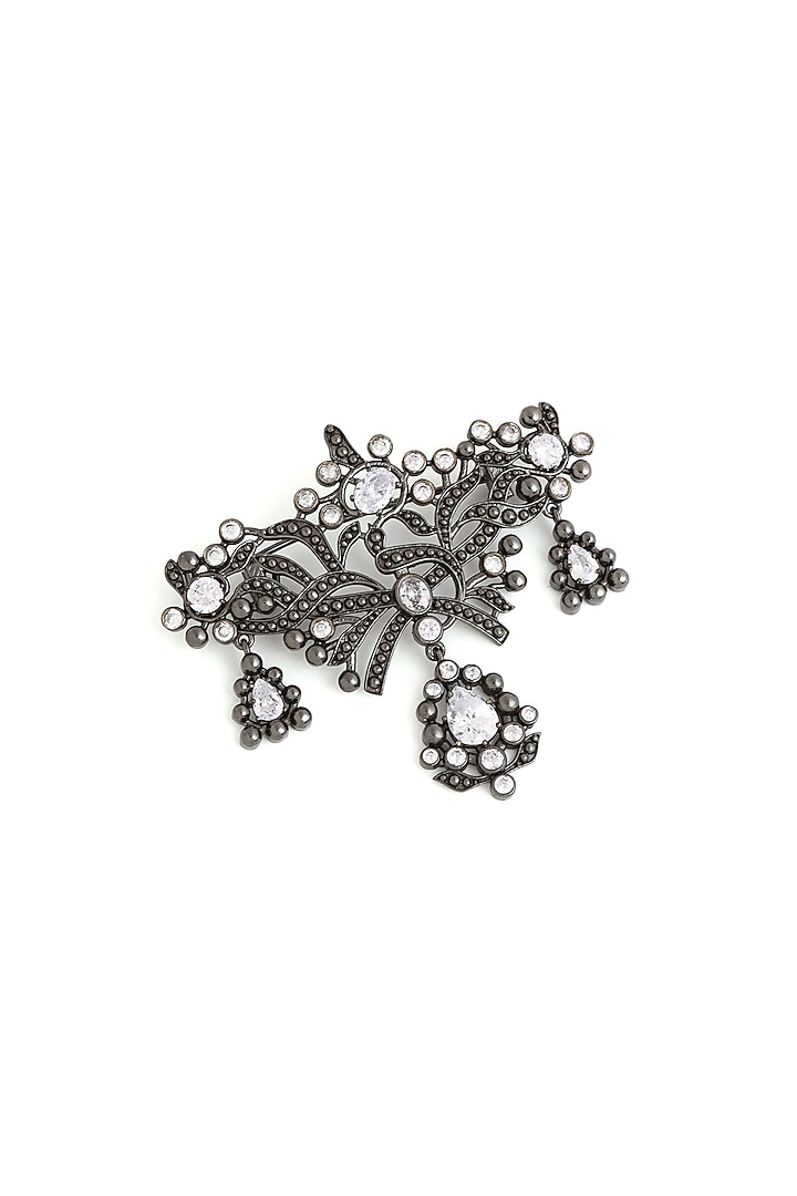 Grey Brass Brooch by Cosa Nostraa at Pernia's Pop Up Shop