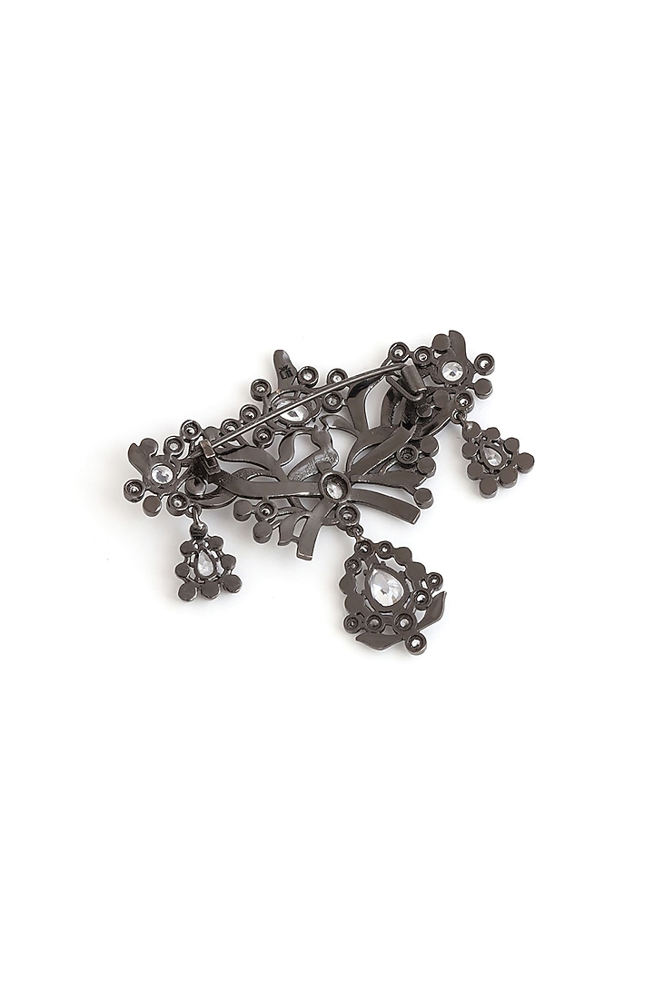 Grey Brass Brooch by Cosa Nostraa at Pernia's Pop Up Shop