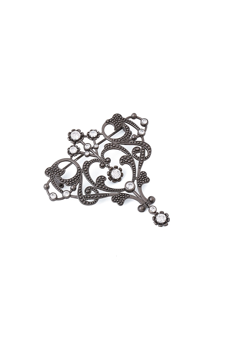 Grey Brass Brooch by Cosa Nostraa at Pernia's Pop Up Shop