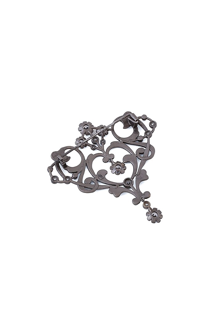 Grey Brass Brooch by Cosa Nostraa at Pernia's Pop Up Shop