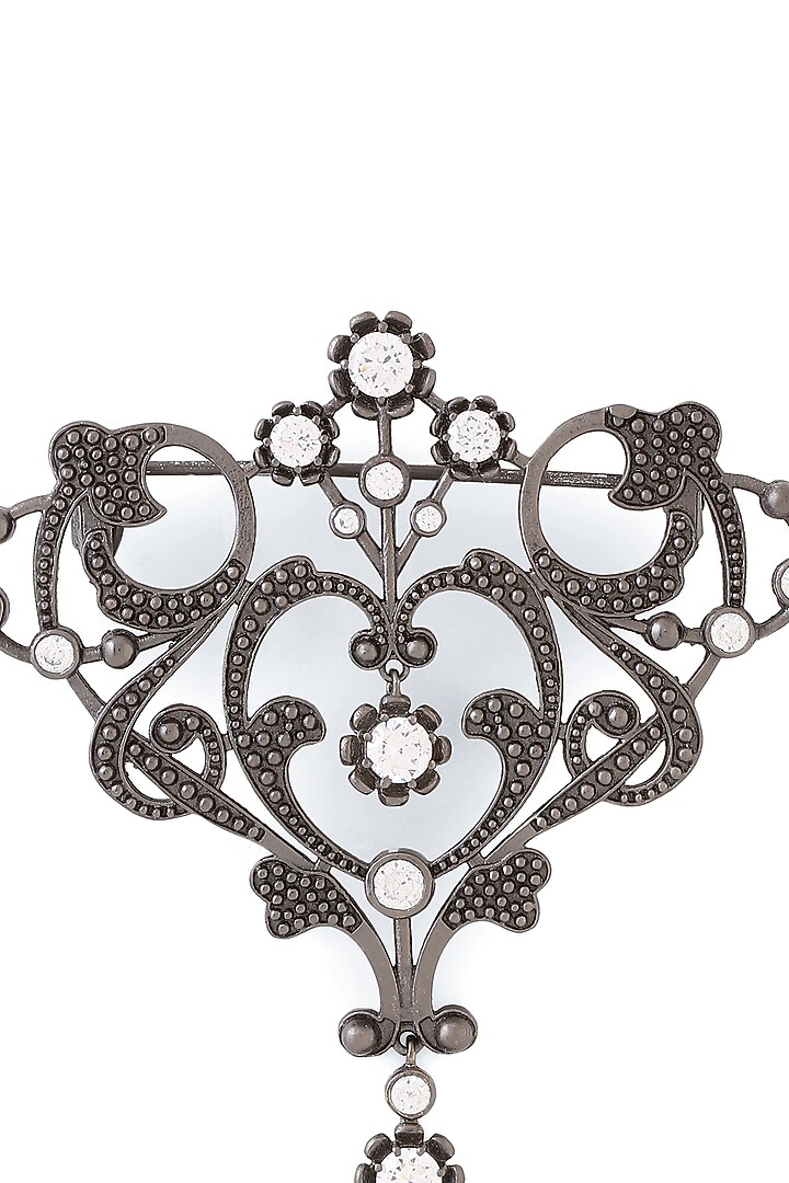 Grey Brass Brooch by Cosa Nostraa at Pernia's Pop Up Shop