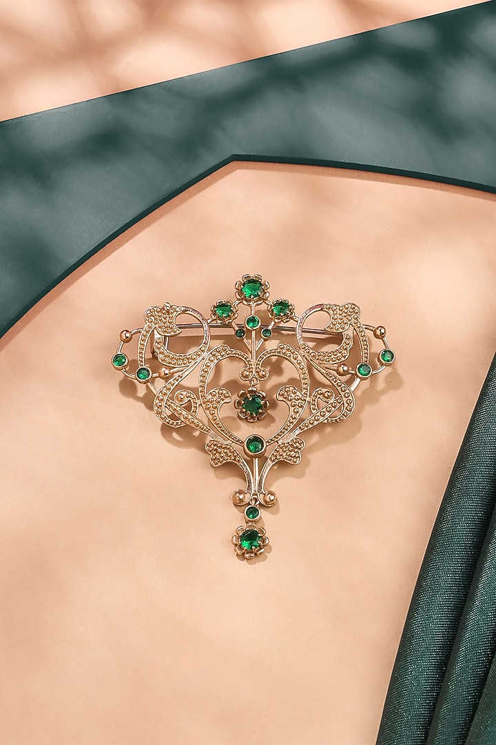 Gold Brass Brooch by Cosa Nostraa at Pernia's Pop Up Shop