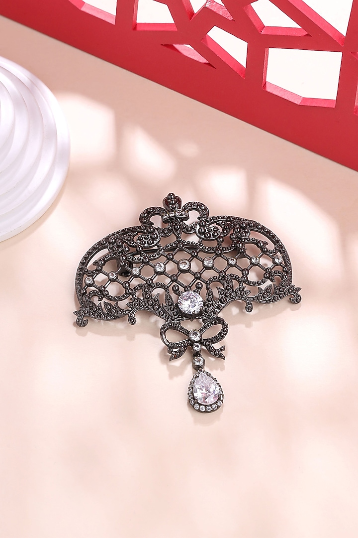 Grey Brass Brooch by Cosa Nostraa at Pernia's Pop Up Shop