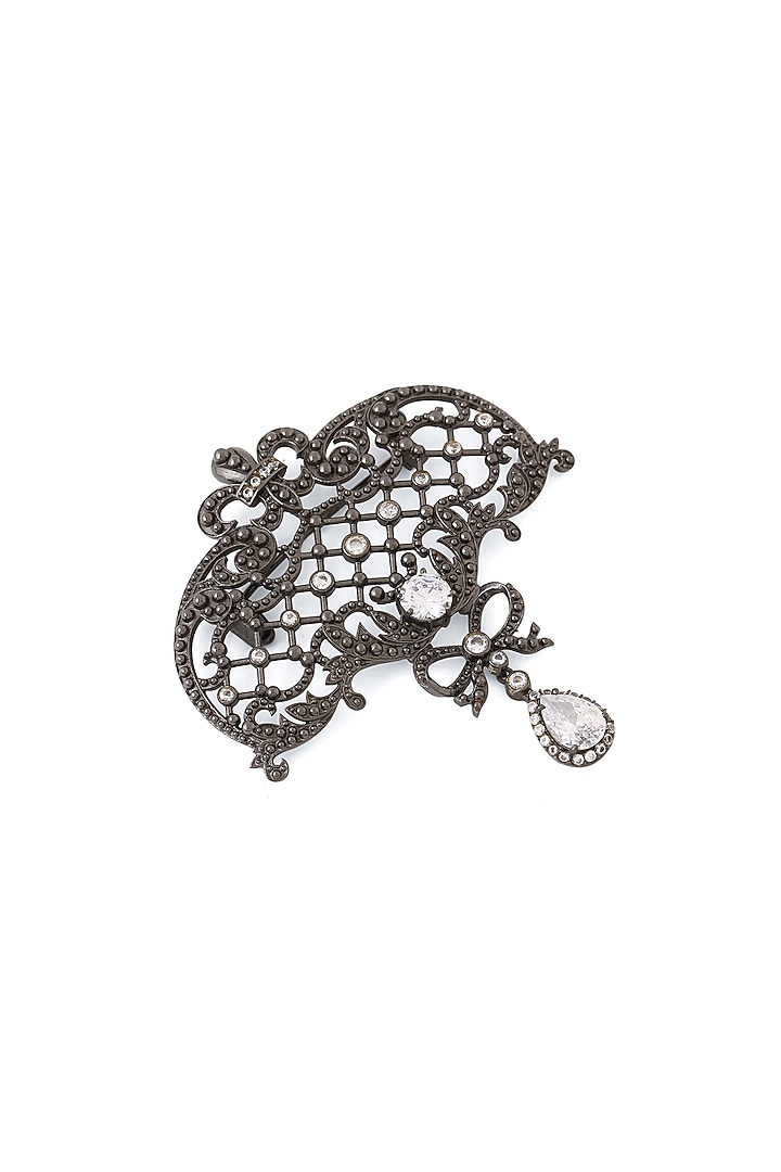 Grey Brass Brooch by Cosa Nostraa at Pernia's Pop Up Shop