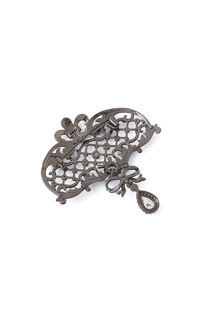 Grey Brass Brooch by Cosa Nostraa at Pernia's Pop Up Shop