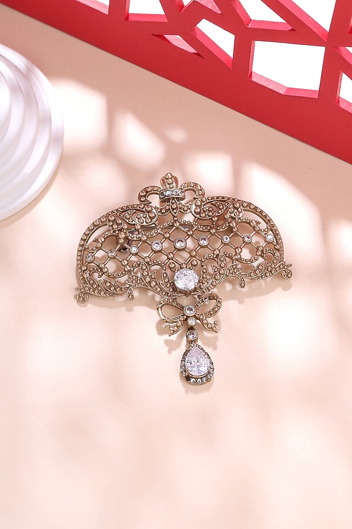 Gold Brass Brooch by Cosa Nostraa at Pernia's Pop Up Shop
