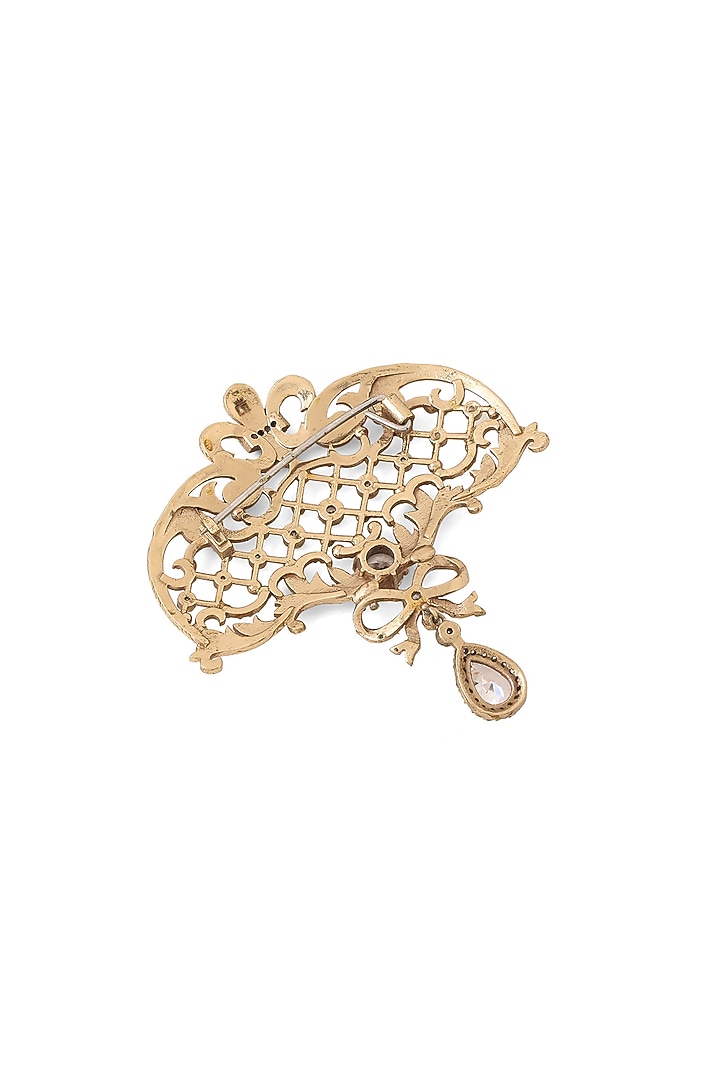Gold Brass Brooch by Cosa Nostraa at Pernia's Pop Up Shop