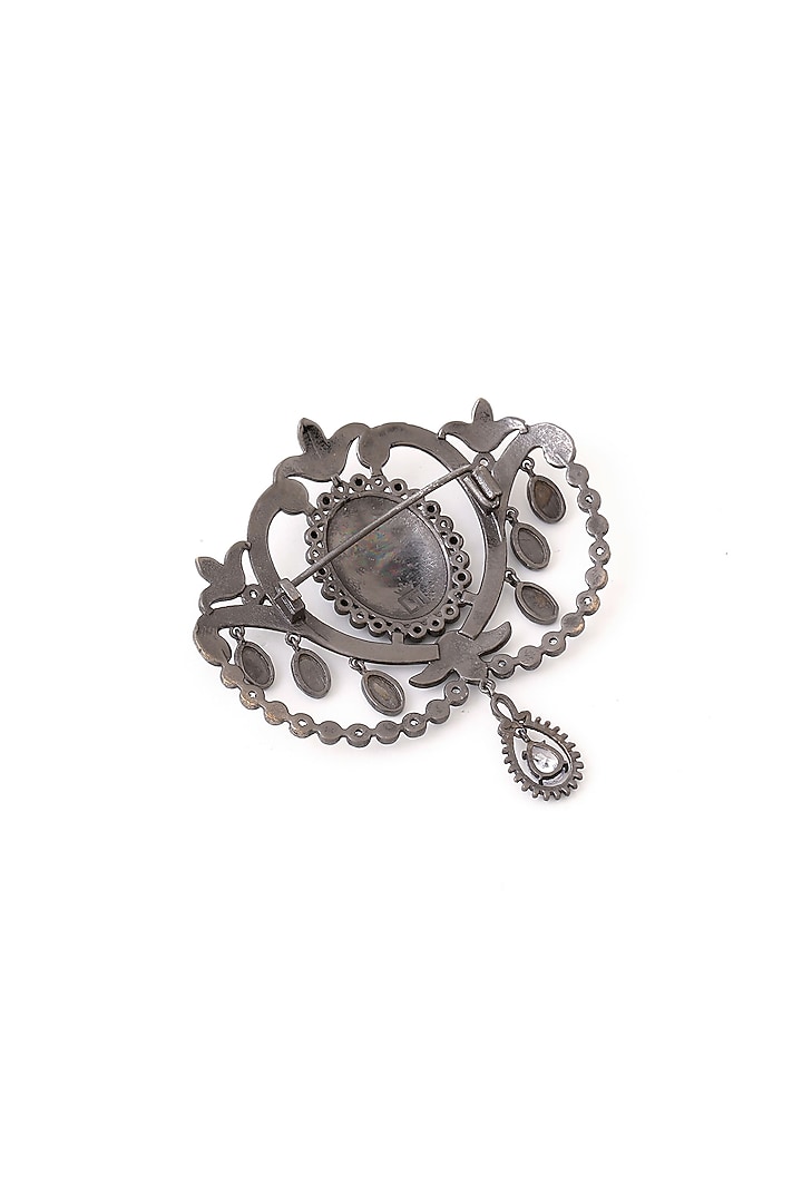 Grey Brass Brooch by Cosa Nostraa at Pernia's Pop Up Shop