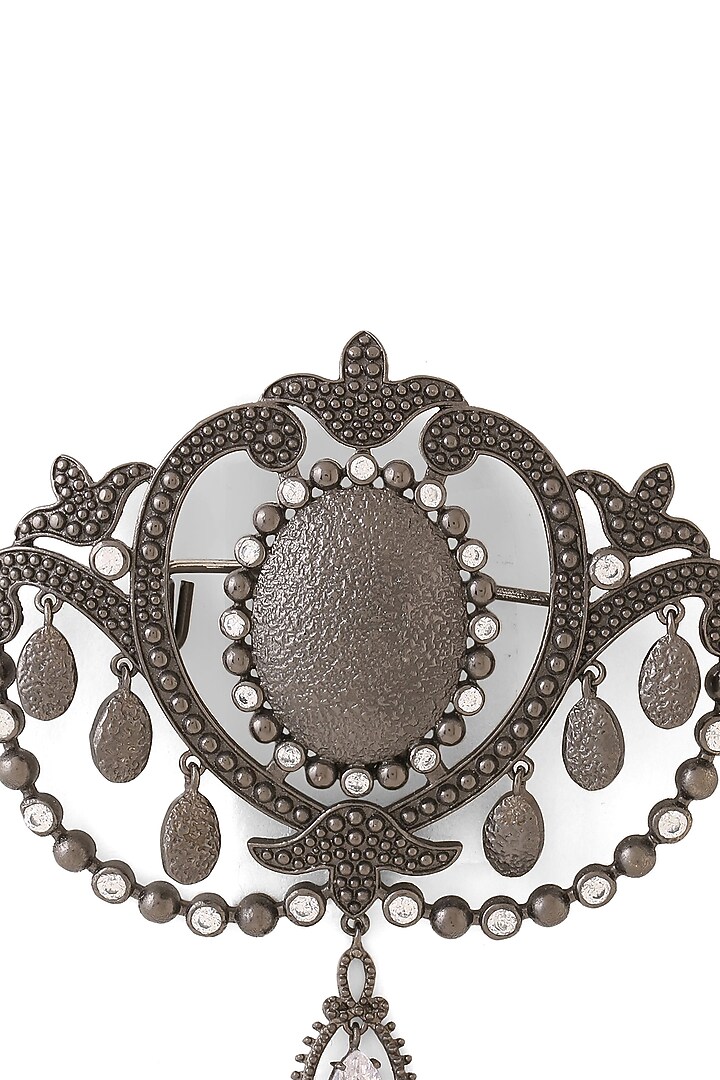 Grey Brass Brooch by Cosa Nostraa at Pernia's Pop Up Shop