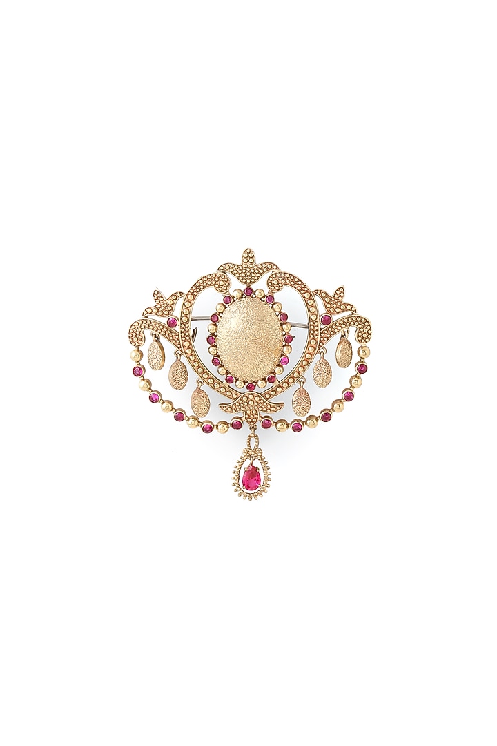 Gold Brass Brooch by Cosa Nostraa at Pernia's Pop Up Shop