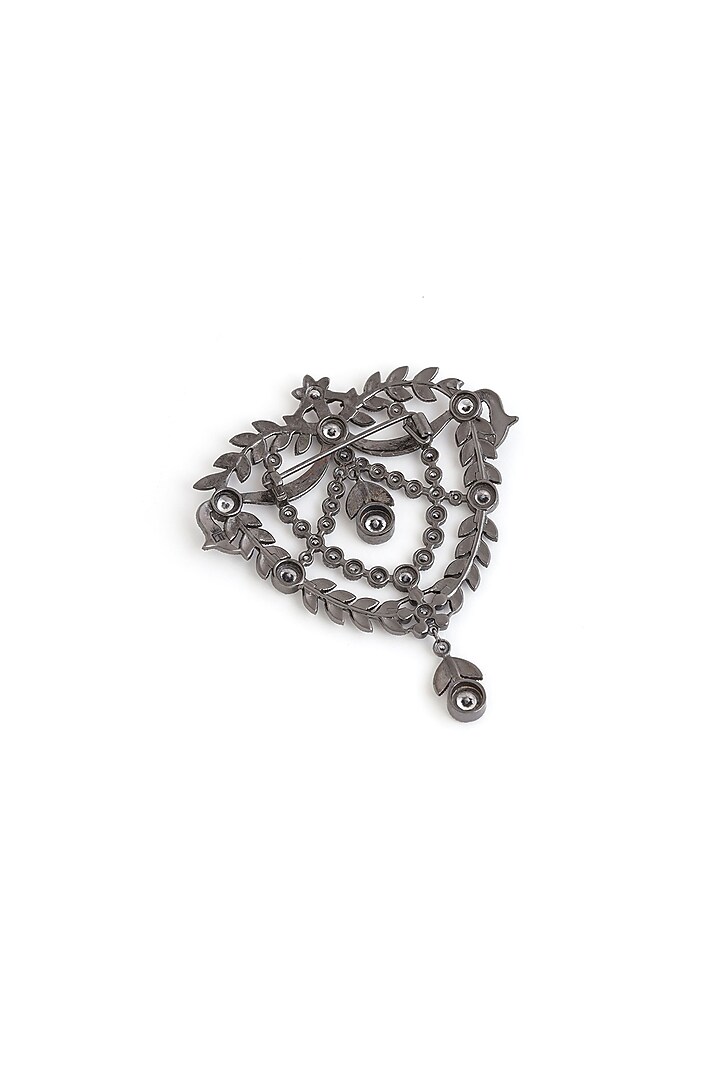 Grey Brass Brooch by Cosa Nostraa at Pernia's Pop Up Shop