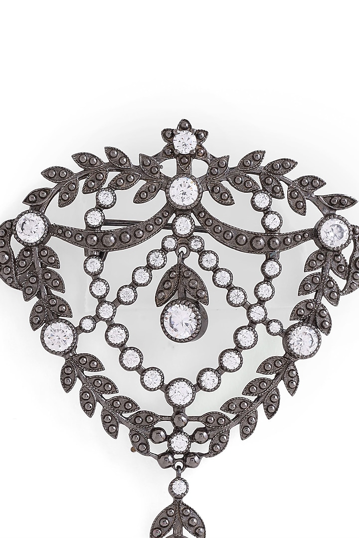 Grey Brass Brooch by Cosa Nostraa at Pernia's Pop Up Shop