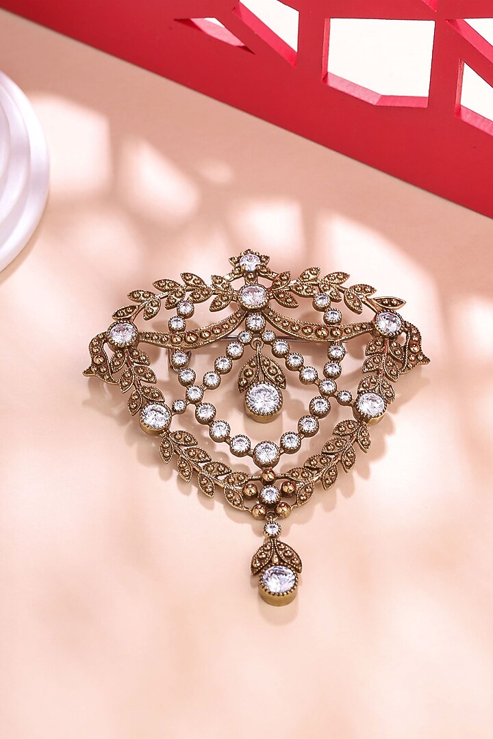 Gold Brass Brooch by Cosa Nostraa at Pernia's Pop Up Shop