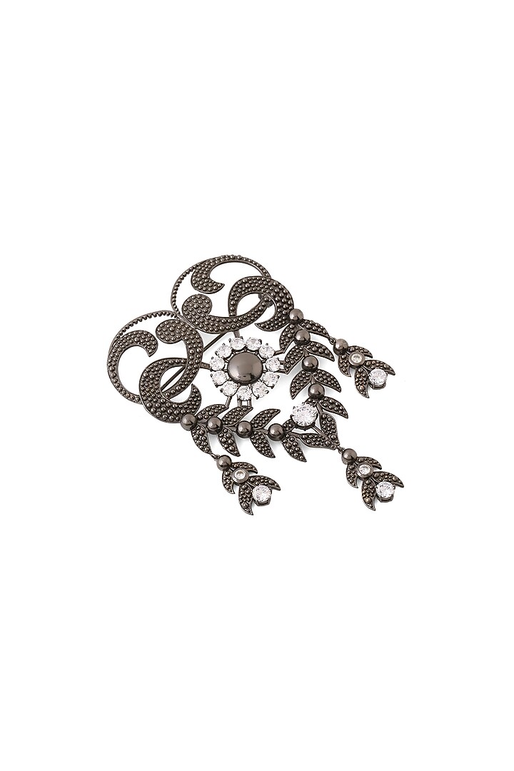 Grey Brass Brooch by Cosa Nostraa at Pernia's Pop Up Shop