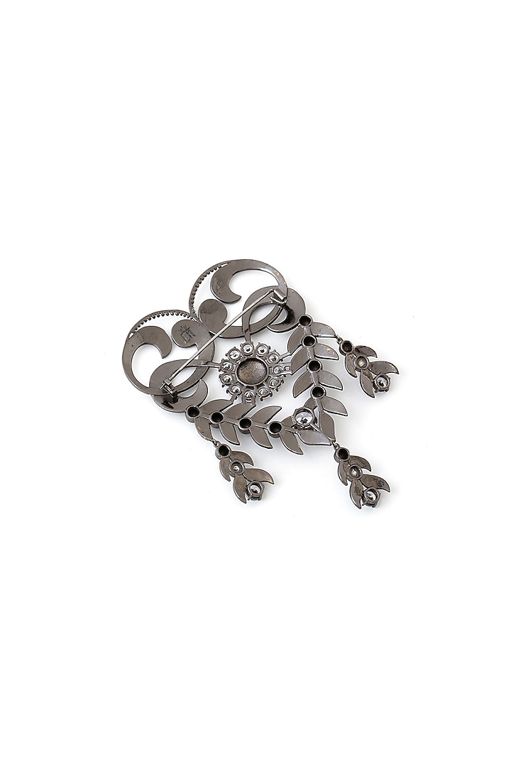 Grey Brass Brooch by Cosa Nostraa at Pernia's Pop Up Shop