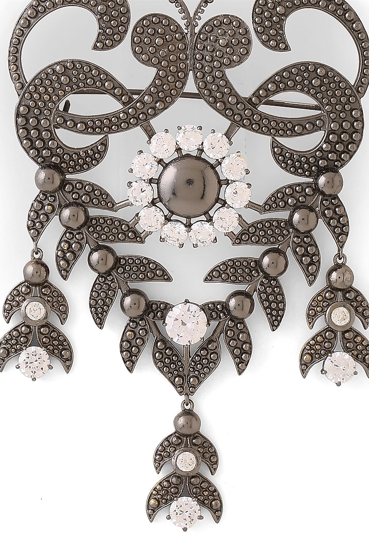 Grey Brass Brooch by Cosa Nostraa at Pernia's Pop Up Shop