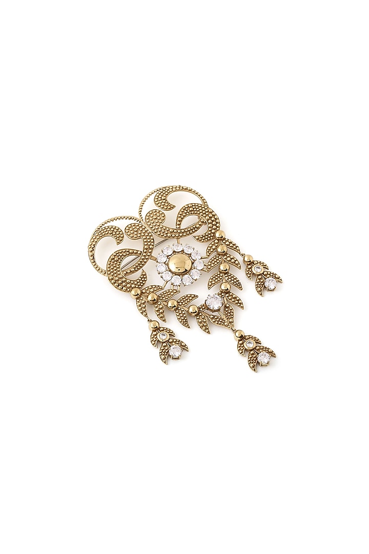 Gold Brass Brooch by Cosa Nostraa at Pernia's Pop Up Shop