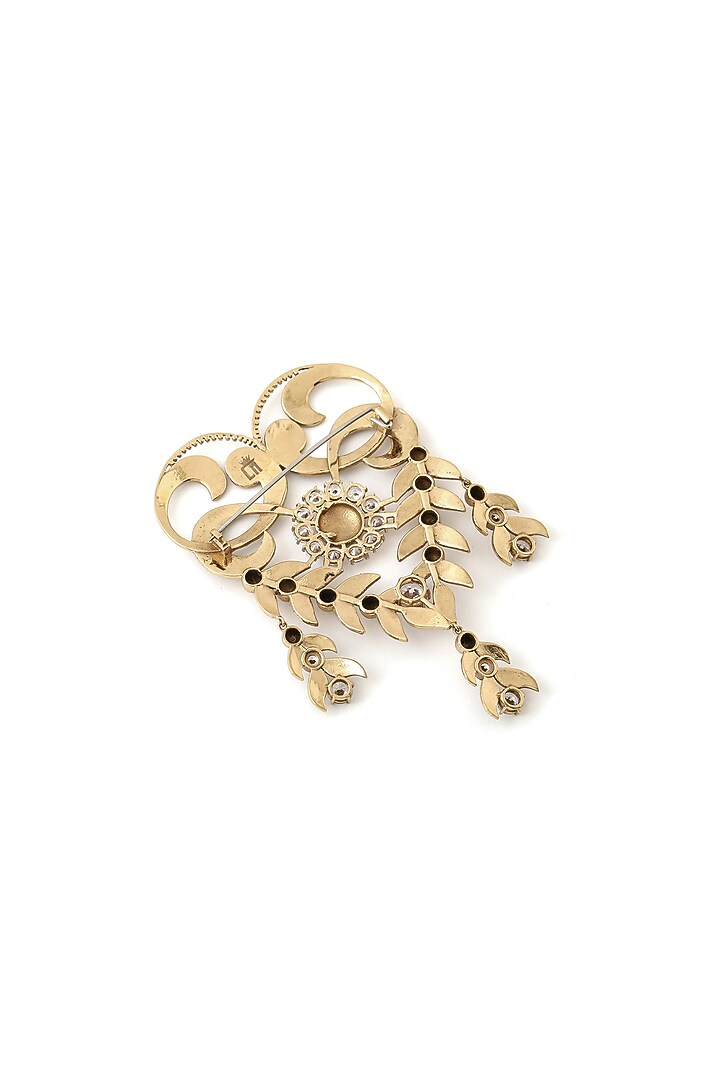 Gold Brass Brooch by Cosa Nostraa at Pernia's Pop Up Shop