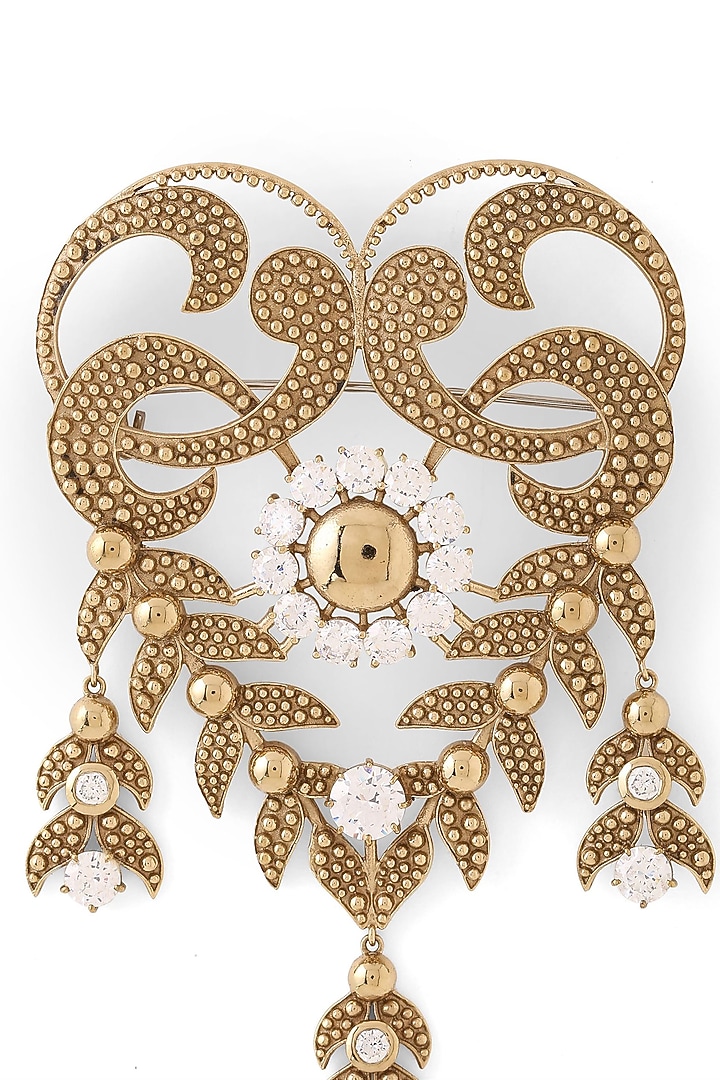 Gold Brass Brooch by Cosa Nostraa at Pernia's Pop Up Shop