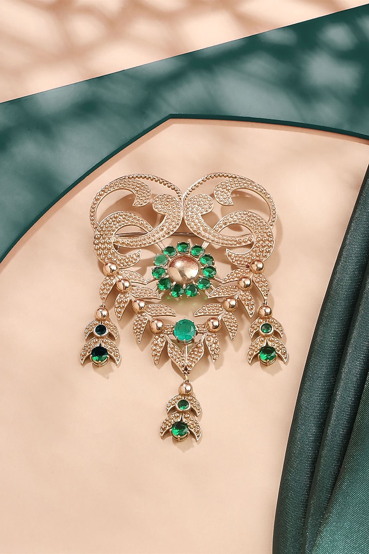 Gold Brass Brooch by Cosa Nostraa at Pernia's Pop Up Shop