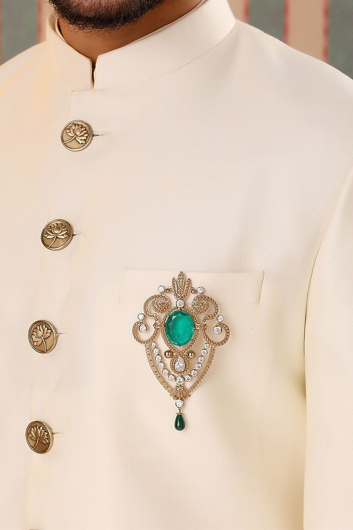 Gold Brass Brooch by Cosa Nostraa at Pernia's Pop Up Shop