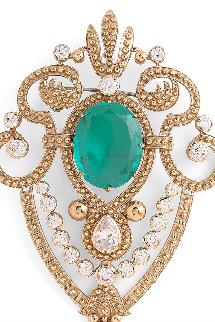 Gold Brass Brooch by Cosa Nostraa at Pernia's Pop Up Shop