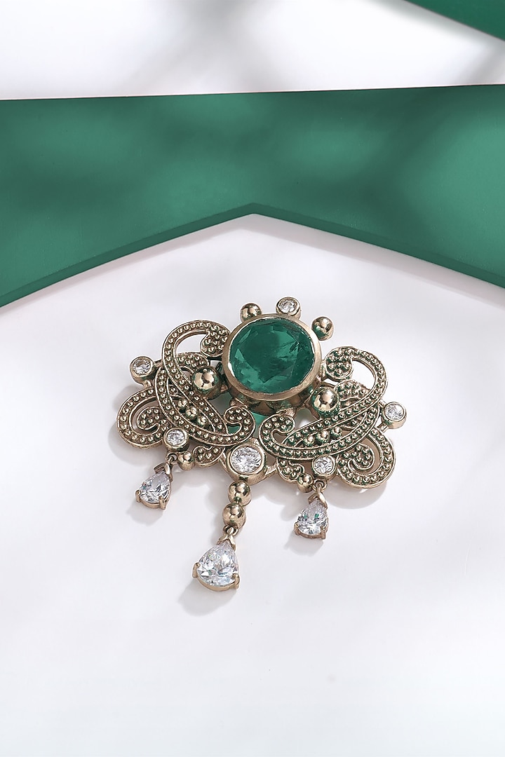 Gold Brass Brooch by Cosa Nostraa at Pernia's Pop Up Shop