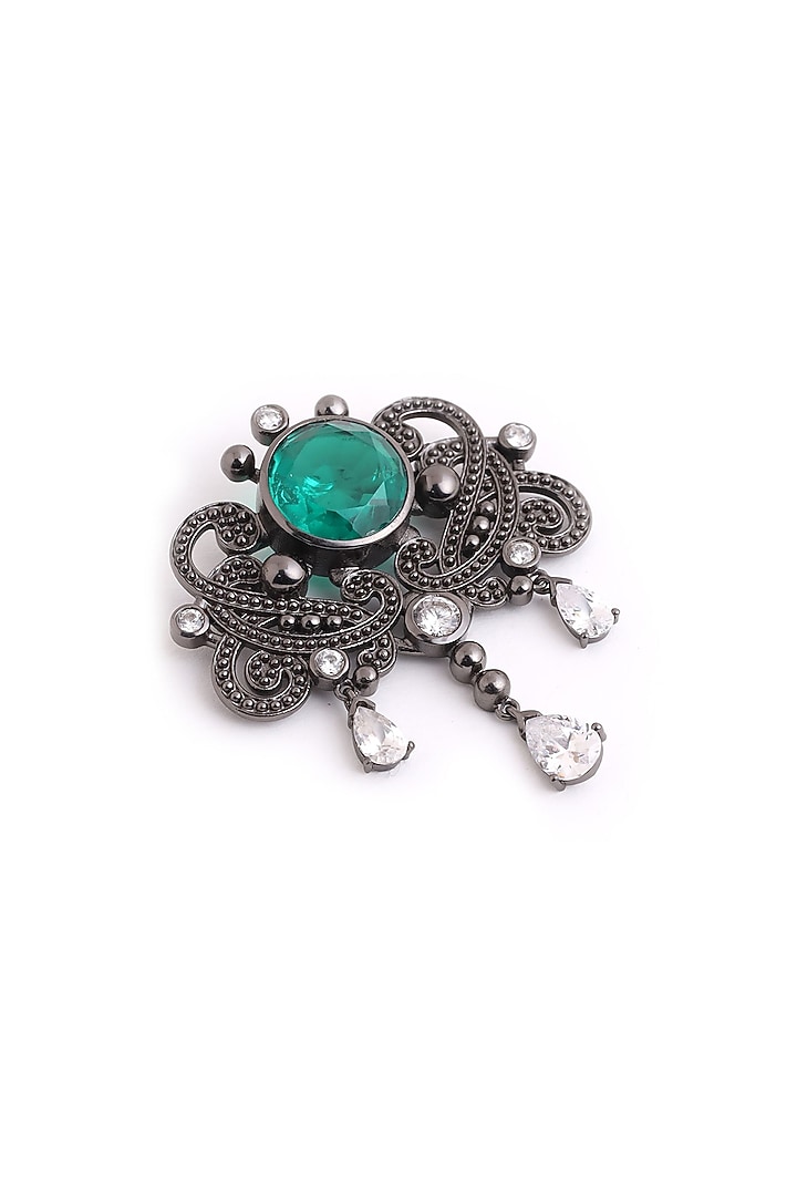 Grey Brass Brooch by Cosa Nostraa at Pernia's Pop Up Shop