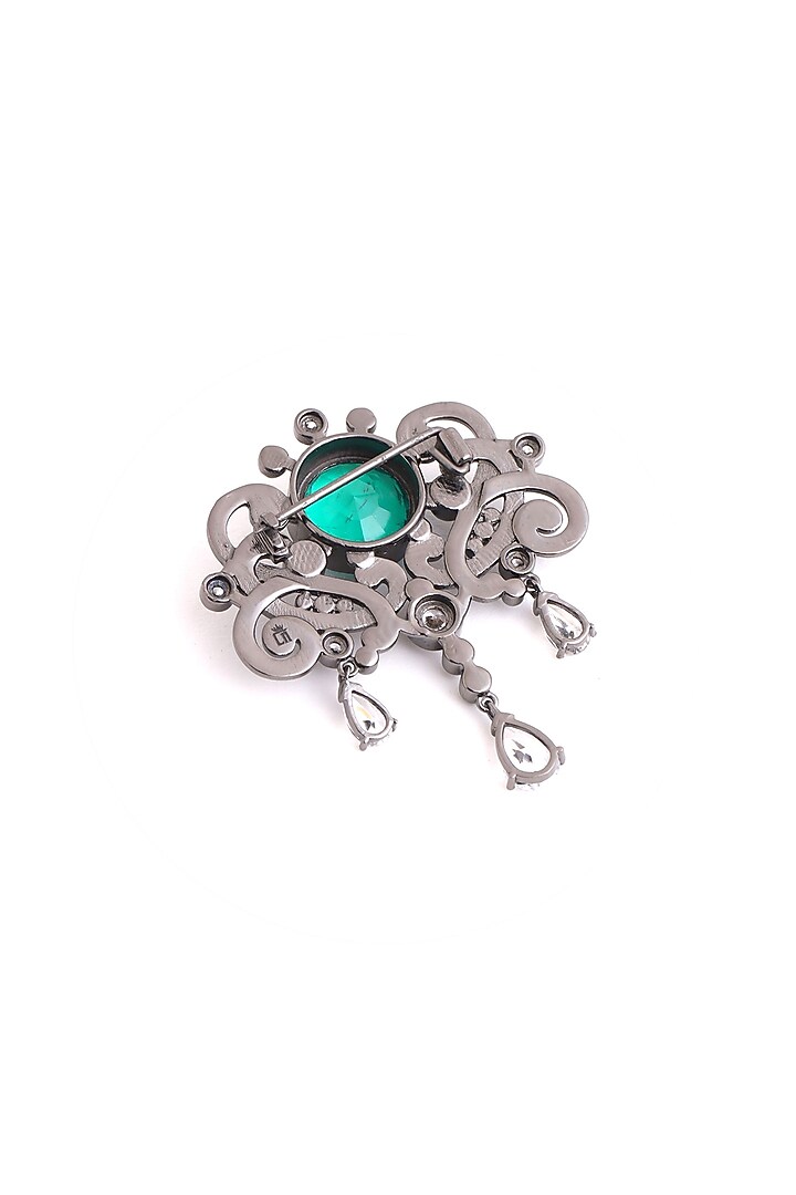 Grey Brass Brooch by Cosa Nostraa at Pernia's Pop Up Shop