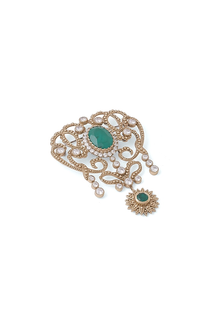 Gold Brass Brooch by Cosa Nostraa at Pernia's Pop Up Shop