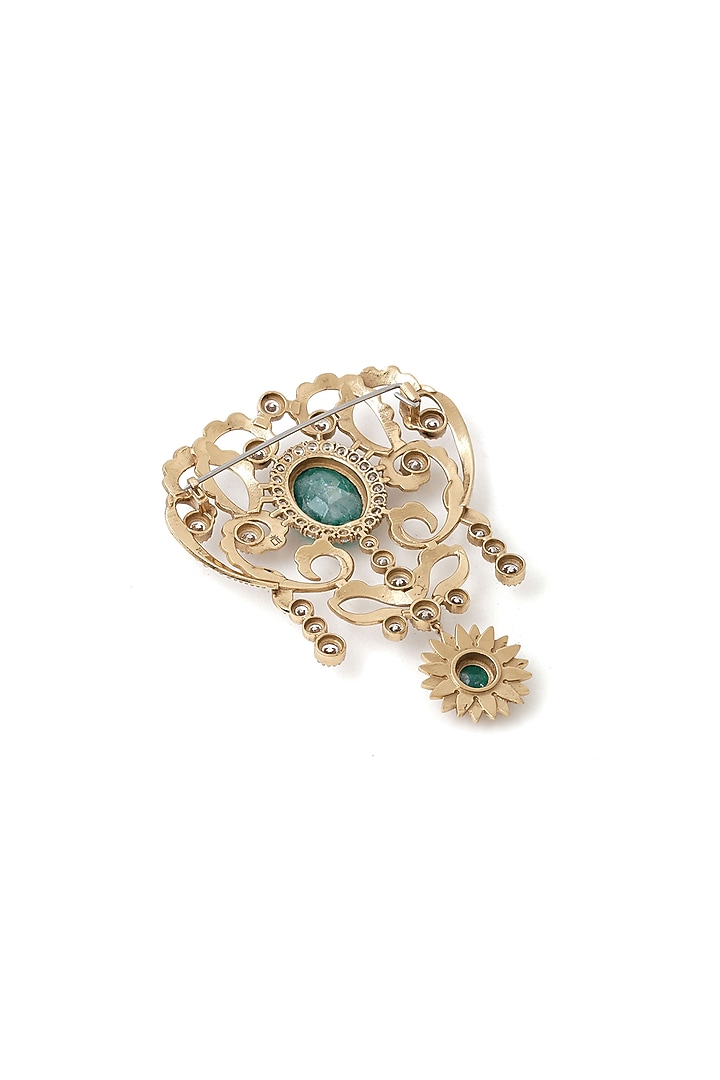 Gold Brass Brooch by Cosa Nostraa at Pernia's Pop Up Shop