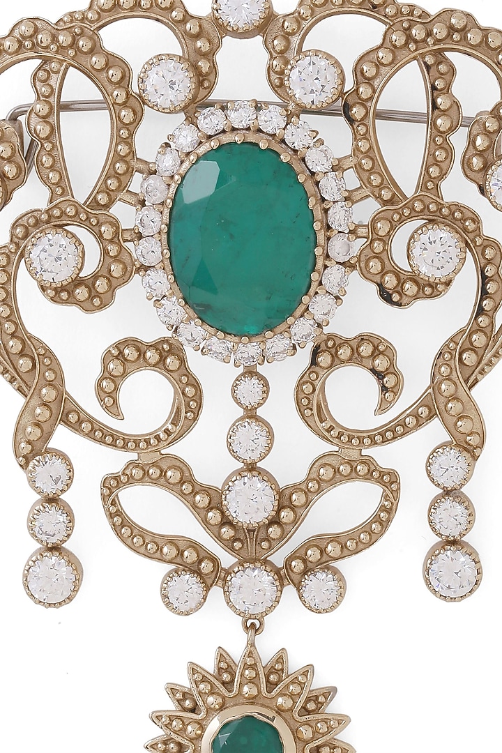 Gold Brass Brooch by Cosa Nostraa at Pernia's Pop Up Shop