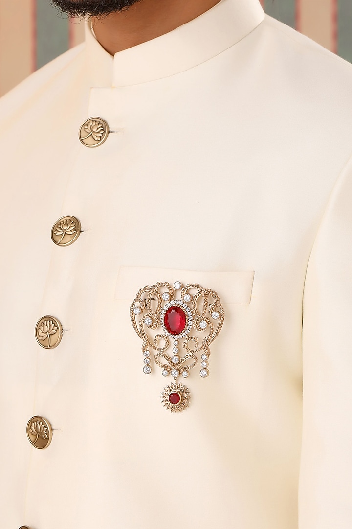 Gold Brass Brooch by Cosa Nostraa at Pernia's Pop Up Shop