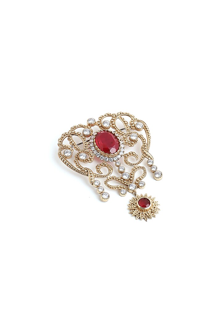 Gold Brass Brooch by Cosa Nostraa at Pernia's Pop Up Shop