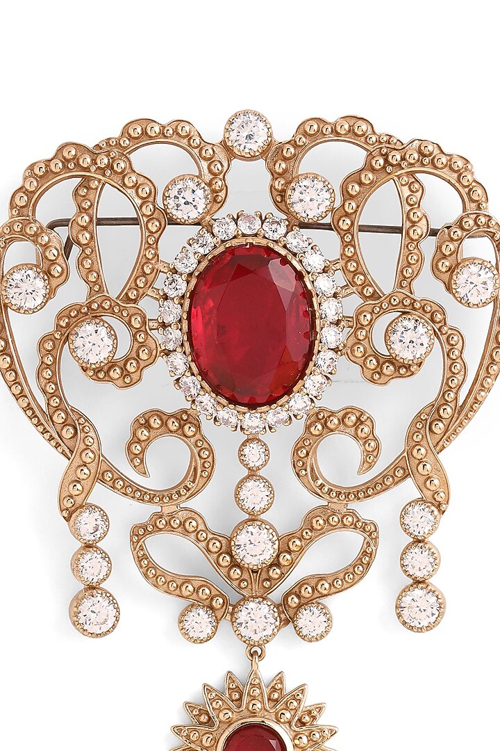 Gold Brass Brooch by Cosa Nostraa at Pernia's Pop Up Shop