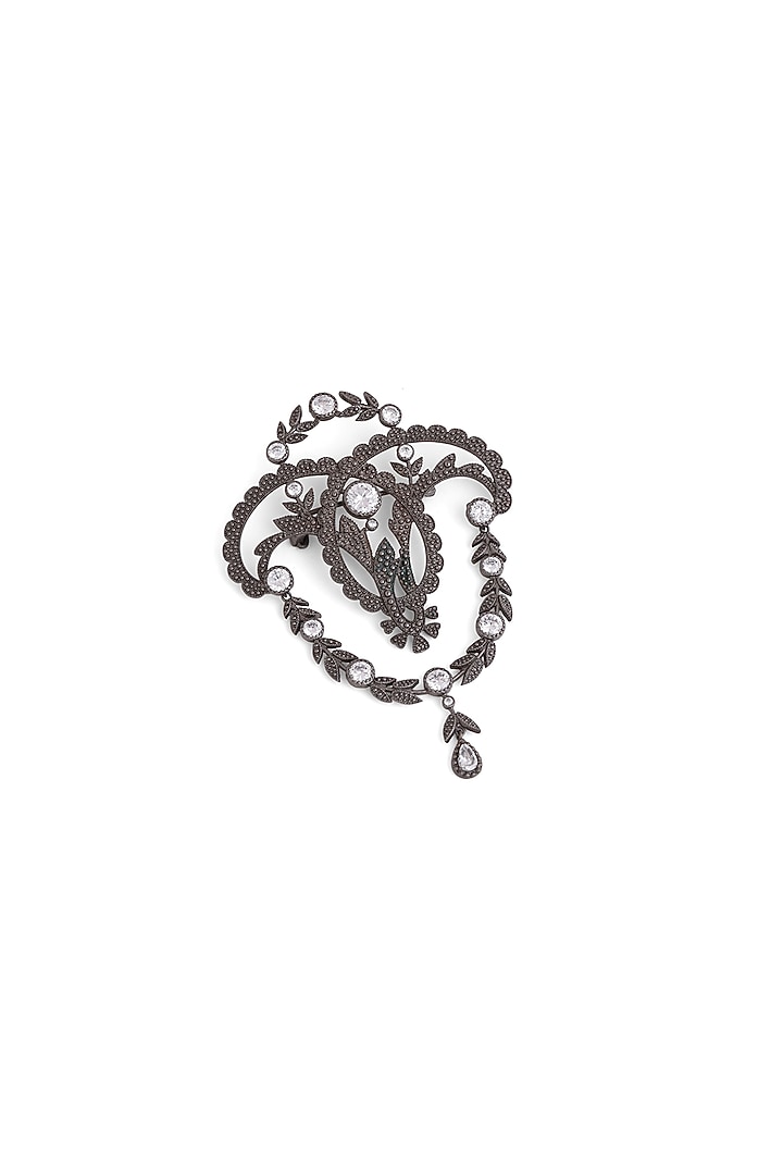 Grey Brass Brooch by Cosa Nostraa at Pernia's Pop Up Shop