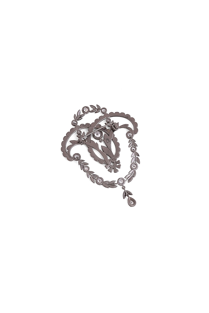 Grey Brass Brooch by Cosa Nostraa at Pernia's Pop Up Shop