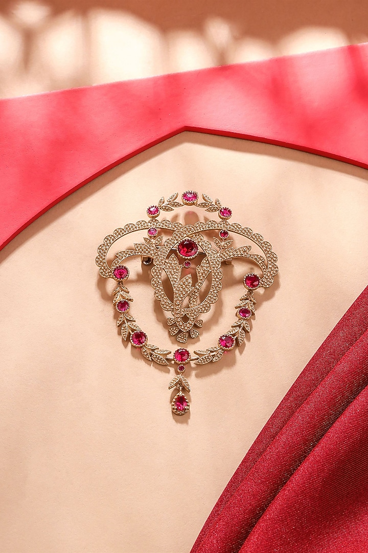 Gold Brass Brooch by Cosa Nostraa at Pernia's Pop Up Shop