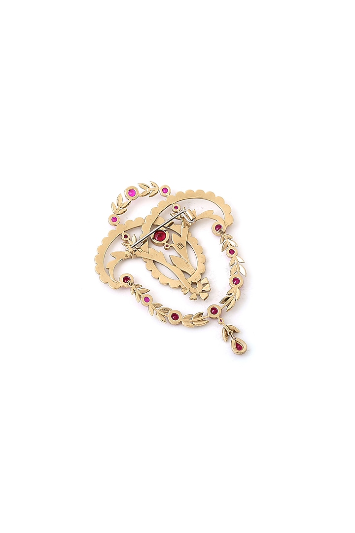 Gold Brass Brooch by Cosa Nostraa at Pernia's Pop Up Shop