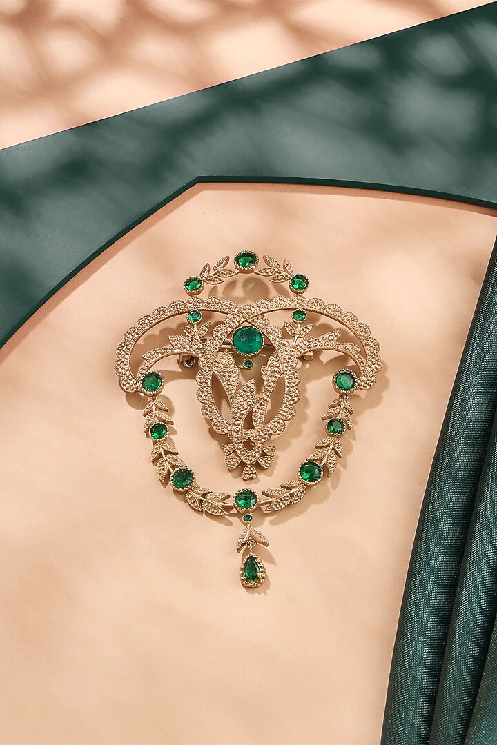 Gold Brass Brooch by Cosa Nostraa at Pernia's Pop Up Shop