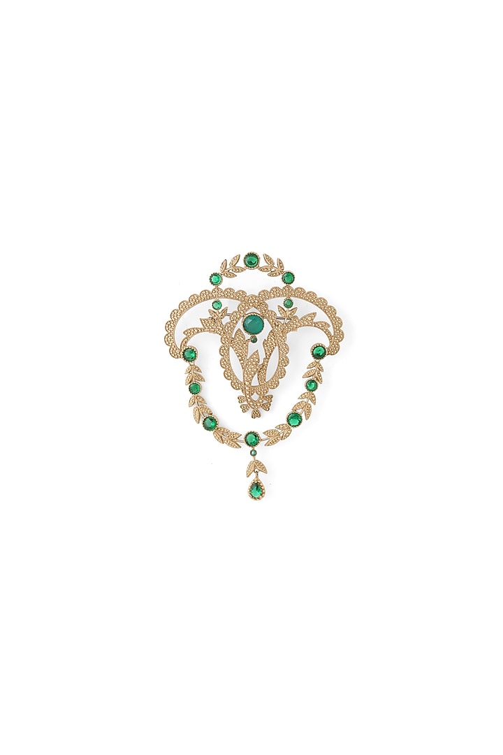 Gold Brass Brooch by Cosa Nostraa at Pernia's Pop Up Shop
