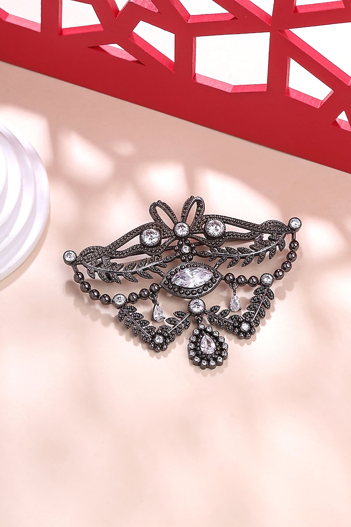 Grey Brass Brooch by Cosa Nostraa at Pernia's Pop Up Shop