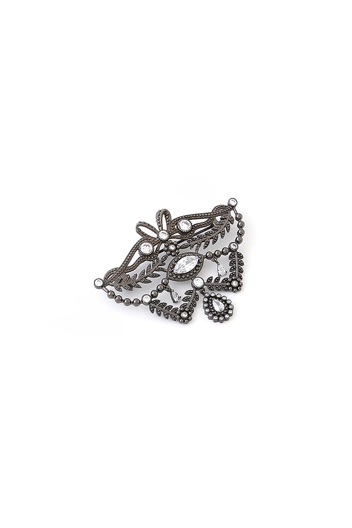 Grey Brass Brooch by Cosa Nostraa at Pernia's Pop Up Shop