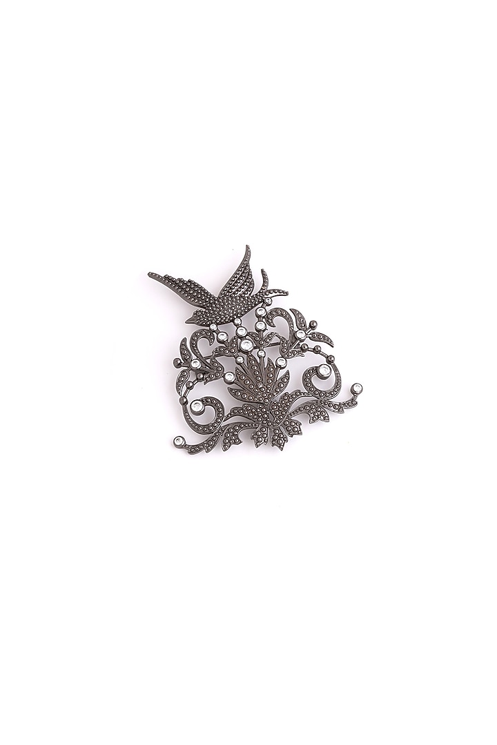 Grey Brass Brooch by Cosa Nostraa at Pernia's Pop Up Shop