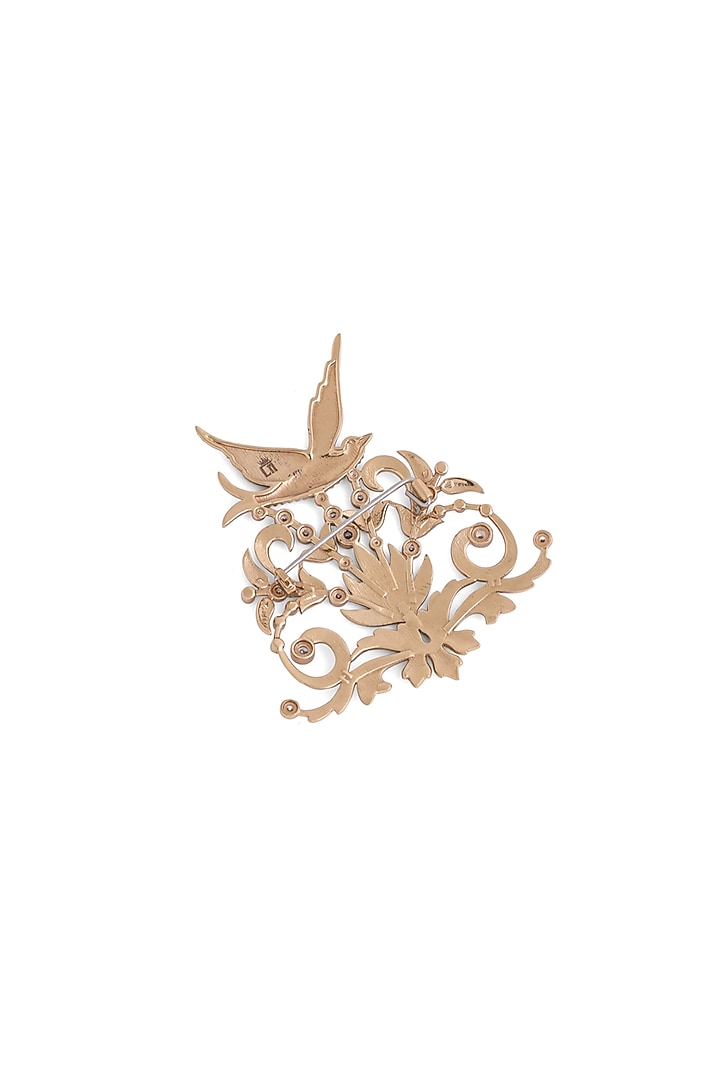 Gold Brass Brooch by Cosa Nostraa at Pernia's Pop Up Shop