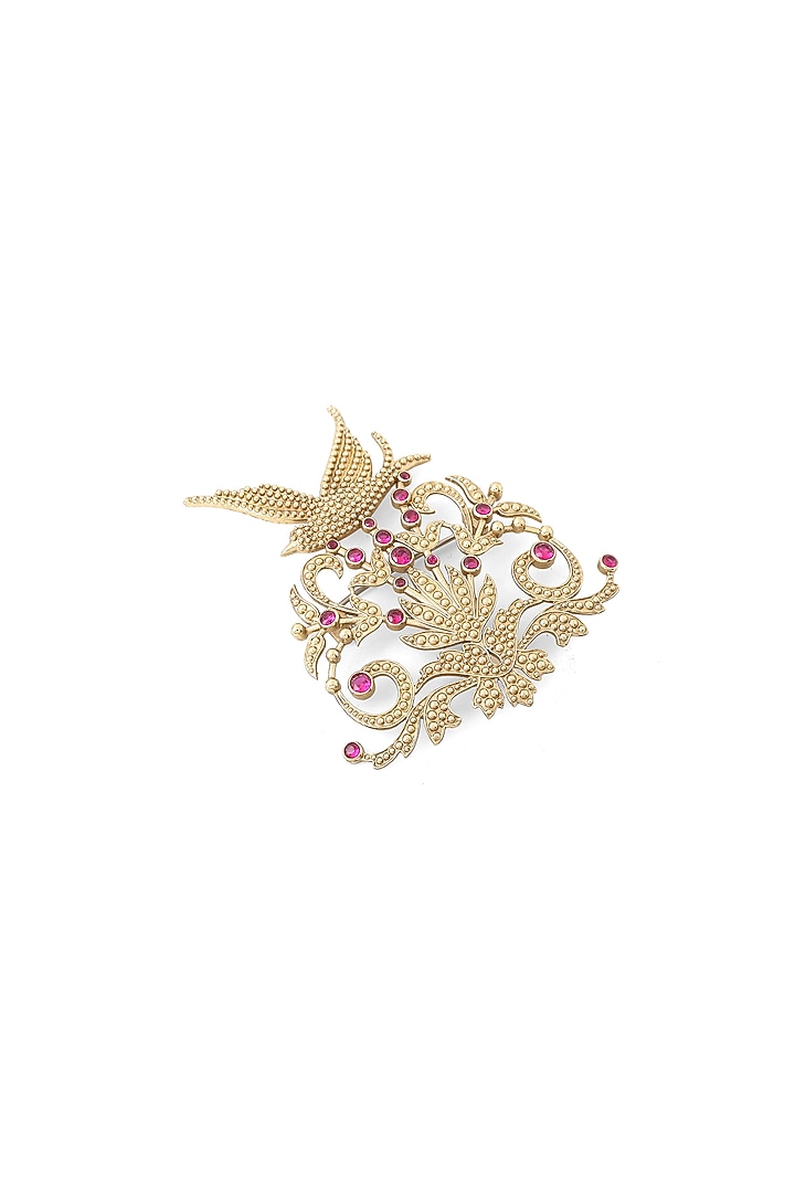 Gold Brass Brooch by Cosa Nostraa at Pernia's Pop Up Shop