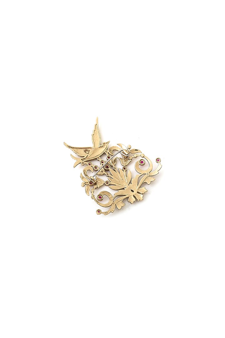 Gold Brass Brooch by Cosa Nostraa at Pernia's Pop Up Shop